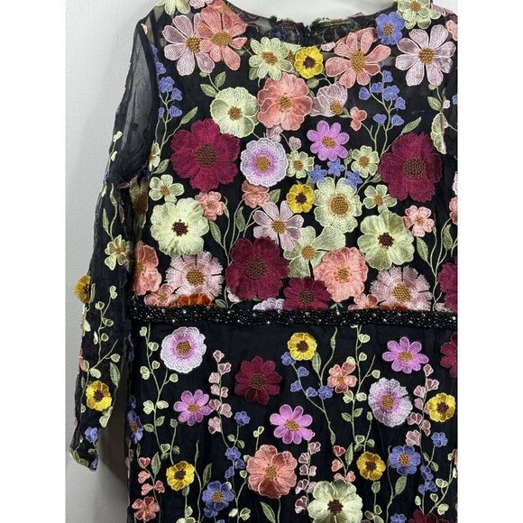 Mac Duggal 68201 3D Floral Appliqued Evening Gown Dress Size 18 NEW Garden Party - Picture 5 of 10